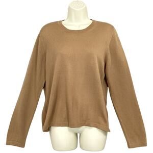 Annalaura 100% Merino Wool Sweater Womens L Boxy Fit LS Academia Classic Italy